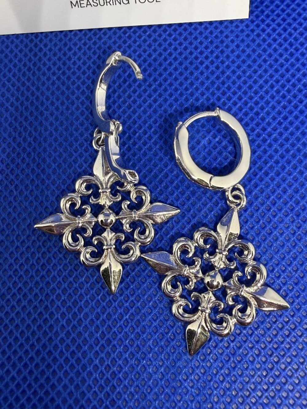 Punk Youth Fleur-de-Lis Elegance Earrings (Silver One Pair)